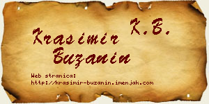 Krasimir Bužanin vizit kartica